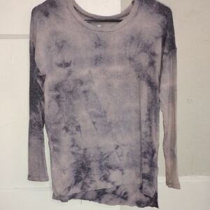 American Eagle Outfitters Tie-Dye Long Sleeve Tee - Gray